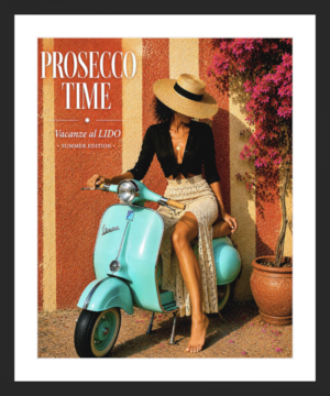 Prosecco•Time – Art Print framed