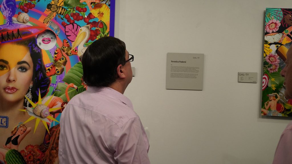 Guests at Veronika Paderni’s exhibition in Coral Gables.
